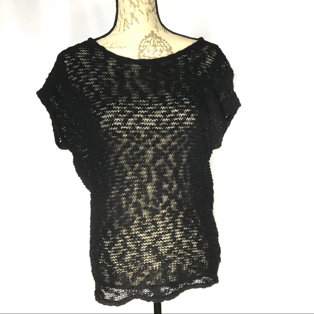 Black crocheted top from Zurich, Switzerland